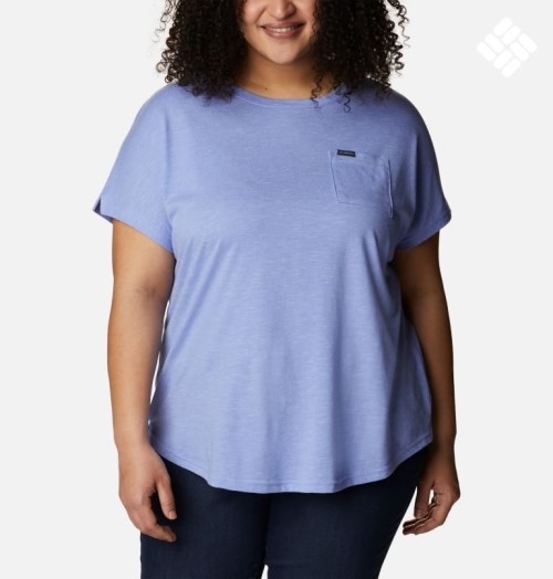 Women's Columbia Cades Cape T Shirts Lavender | Plus Size CA-GC41L